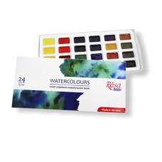 Набор акварельных красок Rosa Studio Watercolours 24 цвета 2.5 мл
